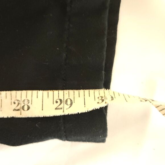 LL Bean Womens 18 Black Elastic Waist Stretch High Rise Waist Chino Khaki Pants - Picture 7 of 7